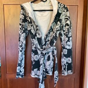 Sweatshirt wrap jacket